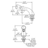 Elkay Single Hole Concealed Deck Metered Lavatory Faucet with Cast Fixed Spout Push Button Handle Chrome