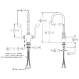 Elkay Single Hole with Concealed Deck Faucet with 5" Gooseneck Spout 6" Wristblade Handles Chrome