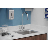 Elkay Single Hole with Concealed Deck Faucet with 8" Gooseneck Spout 2" Lever Handles Chrome