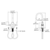 Elkay Single Hole with Concealed Deck Laminar Flow Faucet with 5" Gooseneck Spout 2" Lever Handles Chrome