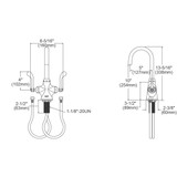 Elkay Single Hole with Concealed Deck Laminar Flow Faucet with 5" Gooseneck Spout 4" Wristblade Handles Chrome