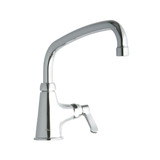 Elkay Single Hole with Single Control Faucet with 10" Arc Tube Spout 2" Lever Handle Chrome