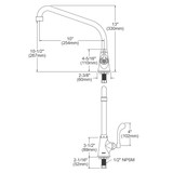 Elkay Single Hole with Single Control Faucet with 10" High Arc Spout 4" Wristblade Handle Chrome