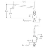 Elkay Single Hole with Single Control Faucet with 12" Arc Tube Spout 2" Lever Handle Chrome