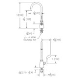 Elkay Single Hole with Single Control Faucet with 5" Gooseneck Spout 4" Wristblade Handle Chrome