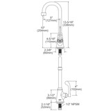 Elkay Single Hole with Single Control Faucet with 5" Gooseneck Spout 4" Wristblade Handle Chrome