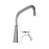 Elkay Single Hole with Single Control Faucet with 8" Arc Tube Spout 2" Lever Handle Chrome