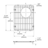 Elkay Stainless Steel 10-5/8" x 13-9/16" x 1" Bottom Grid