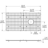 Elkay Stainless Steel 30-1/4" x 15" x 1-3/8" Bottom Grid