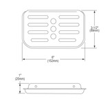 Elkay Stainless Steel Soap Dish for Back / Wall Mounting 3-1/2" x 6"