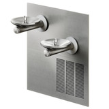 Elkay SwirlFlo Bi-level High Efficiency ADA Fountain with Mounting Frame and Vandal Resistant Bubbler Filtered Refrigerated Stainless