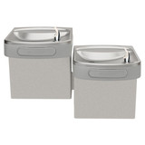 Elkay Versatile Wall Mount Bi-level ADA Cooler Filtered Refrigerated Light Gray Granite