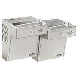 Elkay Wall Mount High Efficiency Vandal Resistant Bi-level ADA Cooler Non-filtered Refrigerated Stainless