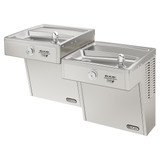 Elkay Wall Mount High Efficiency Vandal Resistant Bi-level ADA Cooler Non-filtered Refrigerated Stainless