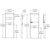 Elkay Halsey Taylor Mounting Frame for Bi-level In-wall Refrigerated Bottle Filling Stations