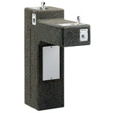 Elkay Halsey Taylor Outdoor Sierra Stone Bi-Level Pedestal Fountain Non-Filtered Non-Refrigerated Freeze Resistant