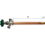 Prier Diamond Series 12 inch Anti-Siphon Multi-Turn Wall Hydrant with 1/2 inch MIP and 1/2 inch Sweat - C-144D12