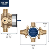 Grohe 35110000 GrohSafe 3.0 Pressure Balance Rough-In Valve