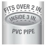 Oatey 43579 2 or 3 In. PVC General Purpose Drain with 4 In. Stainless Steel Strainer