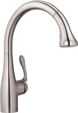 Hansgrohe 04066860 Allegro E Gourmet High Arc Kitchen Faucet, 2-Spray Pull-Down, 1.75 GPM in Steel Optic