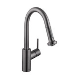 Hansgrohe 04286340 Talis S2 Prep Kitchen Faucet, 2-Spray Pull-Down, 1.75 GPM in Brushed Black Chrome