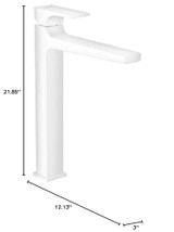 Hansgrohe 32513701 Metropol Single-Hole Faucet 260 with Lever Handle, 1.2 GPM in Matte White