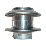 Noritz RC4 4" Diameter Stainless Steel Rain Cap with Vertical Termination