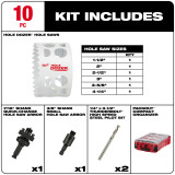 Milwaukee 49-22-5606 10pc Hole Dozer Bi-Metal Hole Saw Packout Kit