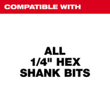 Milwaukee 48-28-1010 Shockwave Universal Quik-Lok 6-Inch-by-1/4-Inch All Hex Extension