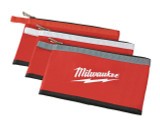 Milwaukee 48-22-8193 Canvas Zipper Pouch - 3 Pack