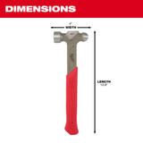 Milwaukee 48-22-9130 16 Oz. Steel Ball Peen Hammer