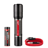 Milwaukee 2162-21 Red Lithium USB 2000L Slide Focus Flashlight