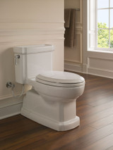 TOTO MS974224CEFG#03 Eco Guinevere Elongated 1.28 GPF Universal Height Skirted Toilet with CEFIONTECT and SoftClose Seat in Bone