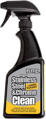 BUNDLE: Flitz Bundle: Premium Microfiber Polishing Cloth 4-Pack, Stainless Steel & Chrome Cleaner, 16 oz., Faucet Wax+, 7.6 oz.
