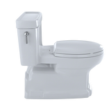 TOTO MS974224CEFG#01 Eco Guinevere Elongated 1.28 GPF Universal Height Skirted Toilet with CEFIONTECT and SoftClose Seat in Cotton White