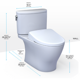 TOTO MW4424726CUFG#01 WASHLET+ Nexus 1G Two-Piece Elongated 1.0 GPF Toilet with S7 Contemporary Bidet Seat in Cotton White