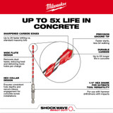 Milwaukee 48-20-9092 5/32" x 6" Shockwave Carbide Hammer Drill Bit for Concrete Screws