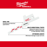 Milwaukee 48-00-1640 Drywall Access SAWZALL Blade