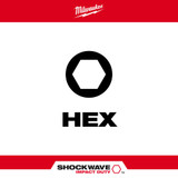 Milwaukee 48-32-4617 8-Piece Shockwave 1 in. Impact Metric Hex Insert Bit Set 3PK