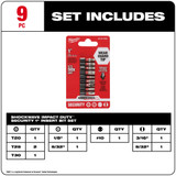 Milwaukee 48-32-4620 9-Piece Shockwave Impact Security Insert Bit Sets 3PK