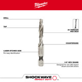 Milwaukee 48-89-4873 Shockwave 1/4-20 SAE Impact Drill Tap