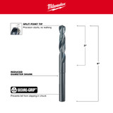 Milwaukee 48-89-2739 17/32 in. S&D Black Oxide Drill Bit