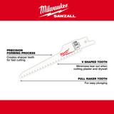 Milwaukee 48-00-5052 5 in. 6 TPI Plaster SAWZALL Blades 5PK