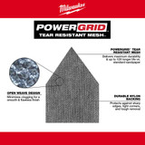 Milwaukee 48-80-5405 Assorted 80, 120 & 180 Grit Mesh Sanding Sheets for M12 FUEL Orbital Detail Sander 12-Pack