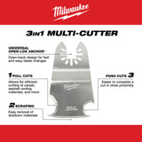 Milwaukee 49-25-2221 Milwaukee OPEN-LOK 3-IN-1 MULTI-CUTTER SCRAPER BLADE 1PK