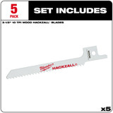 Milwaukee 49-00-5310 M12 HACKZALL Bi-Metal Blade - Wood Scroll 5PK