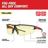 Milwaukee 48-73-2103 Safety Glasses - Yellow Fog-Free Lenses (Polybag)