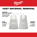 Milwaukee 49-25-2202 Milwaukee OPEN-LOK 2" RIGID & 2" FLEXIBLE SCRAPER VARIETY PACK 2PC