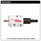 Milwaukee 49-56-9665 1-1/2" HOLE DOZER Bi-Metal Hole Saw with Arbor
