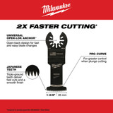 Milwaukee 49-25-1131 Milwaukee OPEN-LOK 1-3/8" HCS JAPANESE TOOTH PRO-CURVE HARDWOOD BLADE 1PK